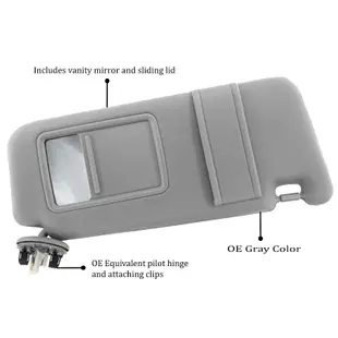 CAMRY 灰色汽車遮陽板一對左右側配件組件適用於豐田凱美瑞 2007-2011 帶天窗和燈