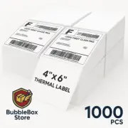 4x6 Fanfold Thermal Labels 1000 for Rollo Zebra Printers – No Ink Needed