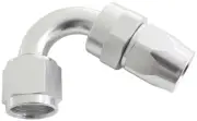 Aeroflow Alloy 120 Deg Hose End -10AN Silver Full Swivel Suit Teflon AF204-10DS