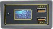 Digital Display Voltmeter Battery Capacity Voltage Meter Tester Dual USB for DC 12V Car Motorcycles Vehicles Voltmeter