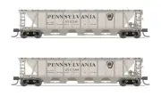 Broadway Limited 7252 N Scale PRR H32 Hopper 2Pk A