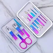 7/10/12/18/19Pcs/Set Manicure Set Pedicure Nail Tools Kit Stainless Steel Nail Cutter Scissor Clippers Professional Manicure Set,XC,10Pcs