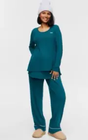 BNWT PETER ALEXANDER MATERNITY TEAL SOFT PYJAMA SET SIZE XL