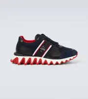 [Christian Louboutin] Christian Louboutin Nastroshark leather and canvas sneakers AU 7 blue
