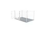 Vibe Geeks 6 Panels Acrylic Pet Dog Playpen Puppy Crate Kennel Fence with Waterproof Pad