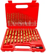 30PC HSS HIGH SPEED STEEL TITANIUM COATED DRILL BIT SET 1/4" HEX SHANK
