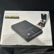 Steel Biometric Fingerprint Storage Box BioBox Money Home Security Safe Case NIB
