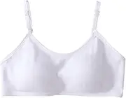 [MINHJK] Girls Sports Bra Children's Sports Bra Toddler Adjustable Shoulder Strap Buckle Elastic Student Underwear Bras for 10-16 Years Girls Kids Underwear