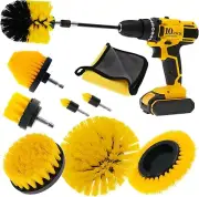 10Pcs Drill Brush Attachment Set,Power Cleaning Scrub Brush Kit with Extend Long