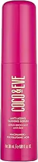 Coco & Eve Anti-Aging Tanning Serum - Face tanner with Skincare Actives for Gradual, Hydrating Glow. Natural Self Tanning Bronzer, with Niacinamide & Antioxidants for Healthy Glowing Skin (30ml)