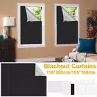 Blackout Curtains Portable Blackout Blinds Waterproof Window Shades DIY]