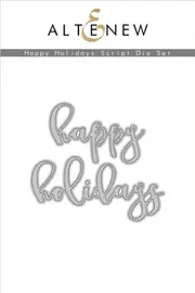 Altenew Happy Holidays Script Die Set
