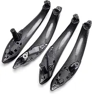 DEMULAX 4X Car ABS Inner Door Pull Handle Trim Cover Panel, for BMW, for F30 F35 F80 3 Series 2013 2014 2015 2016 2017 2018, Carbon Fiber Style Car Interior Door Handle