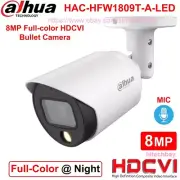 DAHUA 4K 8MP Full-Color Built-in Mic CCTV Bullet HDCVI Camera HAC-HFW1809T-A-LED