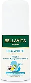 Ethnic Choice Organic Fresh Deo White Antiperspirant Deodorant for Men & Women Long Lasting Freshness 50ml Natural Roll On Under Arms Skin Whitening for Dark Underarms
