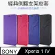 Topbao SONY Xperia 1 IV 冰晶蠶絲質感隱磁插卡保護皮套 紫色