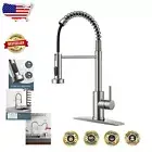 Classic Stainless Steel Kitchen Sink Faucet with Dual Function Pull Down Sprayer