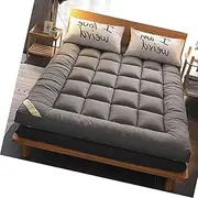 Futon Mattress,Pad for Twin Full Queen King Size Bed,Comfortable Non-Slip Tatami Mattress,Floor Mattresses,with Non Slip Straps,Gray,150x200cm/59x78