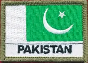 Pakistan Flag - Polyester Militaria Patch Patches