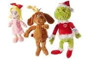 Aurora World Dr. Seuss Cindy Lou Who 12", Grinch Santa 19", His Dog Max 18" Christmas Special Set of 3 Plush Toys, Multicolor