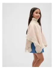 [Seed Heritage] Apple Poncho in Oat Marle