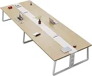 HOLGVE Conference Room Table, Large Business Meeting Computer Desk, Two Color Splicing Seminar Training Table, Long 94.4in/240cm