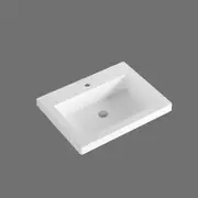 600-1500*465*135mm ABS Volvo Gloss White Polymarble Top With No Overflow