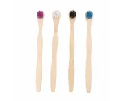 Portable Bamboo Tongue Cleaner Brush for Women Men (4pcs)