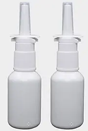 Snoot! 2-Pack 1 oz Nasal Spray Bottle Mist Sprayer - Empty Refillable White Plastic Spray Bottles - Reusable Sprayer Nasal Cleanser & other Medications