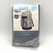 Laundry Backpack with Shoulder Straps and Mesh Pocket Durable Nylon Clothes H