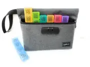 Kaddy Weekly AM/PM Secure Pill Organizer Box, (7-Day / 4-Times-A-Day) Portabl...