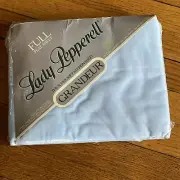 NOS Lady Pepperell Full Flat Sheet No Iron Blue