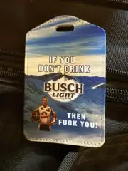 Fun luggage Bag name address Tag Summer travel Ricky Bobby Busch Light Suitcase