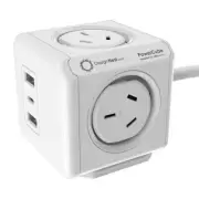Allocacoc PowerCube Extended 4 Outlets 2 USB-A + 1 USB-C PD 20W with Surge 1.5M
