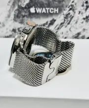 Apple Watch ULTRA 2 49mm CUSTOM Diamond Polished Apple Titanium Milanese Loop