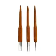 Locsanity Dreadlocks Tool Single, Double, and Triple Set Bamboo Handle