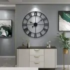 50CM Wall Clock Large Roman Big Numeral Giant Round Face Outdoor Garden Silent~