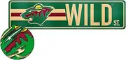 Rico Industries NHL Hockey Minnesota Wild Standard Laser Cut Acrylic Street Sign 3.5” X 14.25” Home Decor - Bedroom - Office - Man Cave