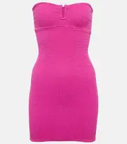 [Reina Olga] Reina Olga La Sciura textured bandeau minidress One Size pink