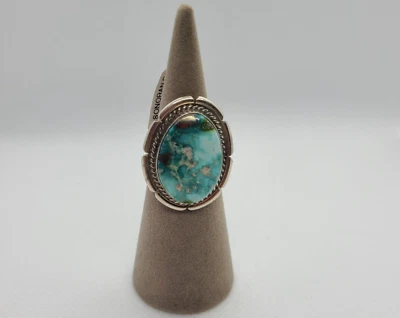 Sonoran Rose Turquoise Ring, Dave Skeets, Navajo Artist