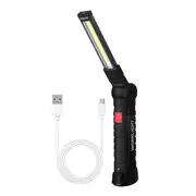 USB Rechargeable COB LED Work Light Inspection Hand Torch Flashlight Magnetic