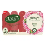 Dalan British Rose Therapy Glycerine Soap Bar, 5 Bars x 2.47oz. Each