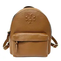 在飛比找蝦皮商城優惠-【TORY BURCH】經典LOGO牛皮流蘇後背包(棕色)