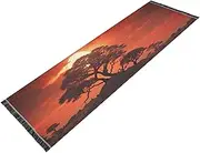 YXYZRMY Washable Runner Rug Fiery Tree Sunset Scenery 2’ x 6’ Non Slip Runner Rug for Hallways Entryway Bedroom Floor Carpet Runner- Soft Thin Mat with Rubber Backing for Family Pet