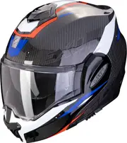 Scorpion EXO-Tech Evo Carbon Rover, modular helmet , color: Black/Red/Blue , size: L