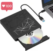 External DVD/CD Drive USB C – Portable CD/DVD Player Burner, for PC, Laptop, Mac