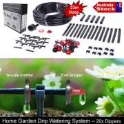 23M MICRO IRRIGATION ADJUSTABLE WATERING KIT AUTOMATIC GARDEN DRIP SYSTEM SPRAY