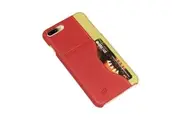 For iPhone 8 PLUS,7 PLUS Case,Elegant Woven Pattern Durable Leather Cover,Red