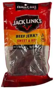FAMILY SIZE JACK LINKS BEEF JERKY SWEET & HOT FLAVOR MEAT SNACK 10 OZ (283G) BAG