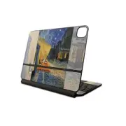 Skin Compatible with Apple Magic Keyboard Cafe Terrace At Night Matte Finish